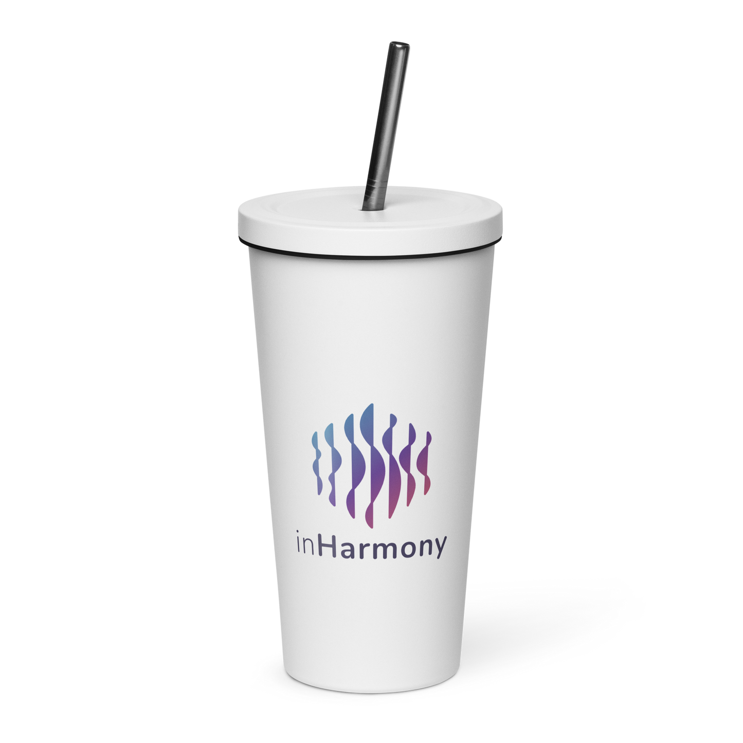 Insulated tumbler with a straw