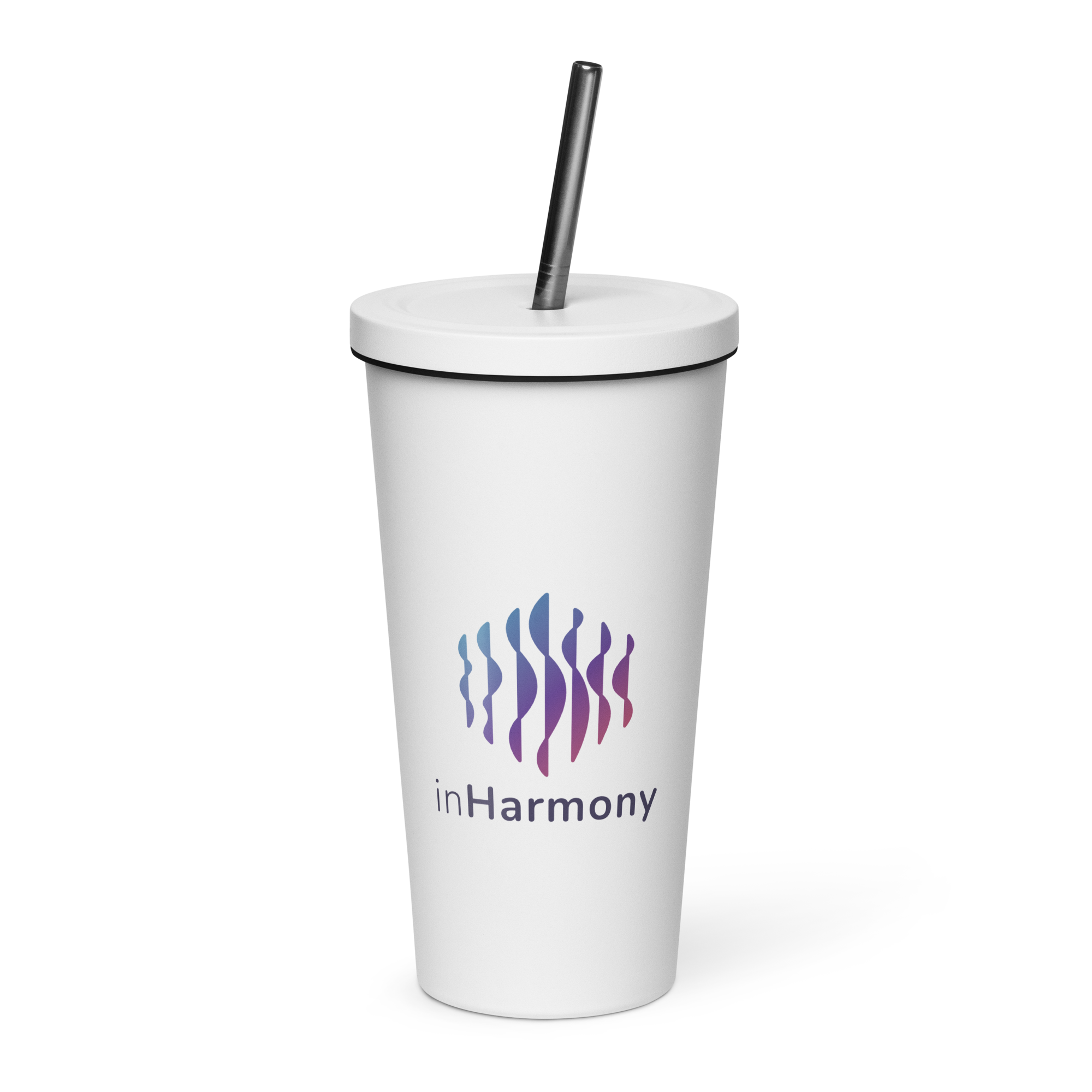 Insulated tumbler with a straw