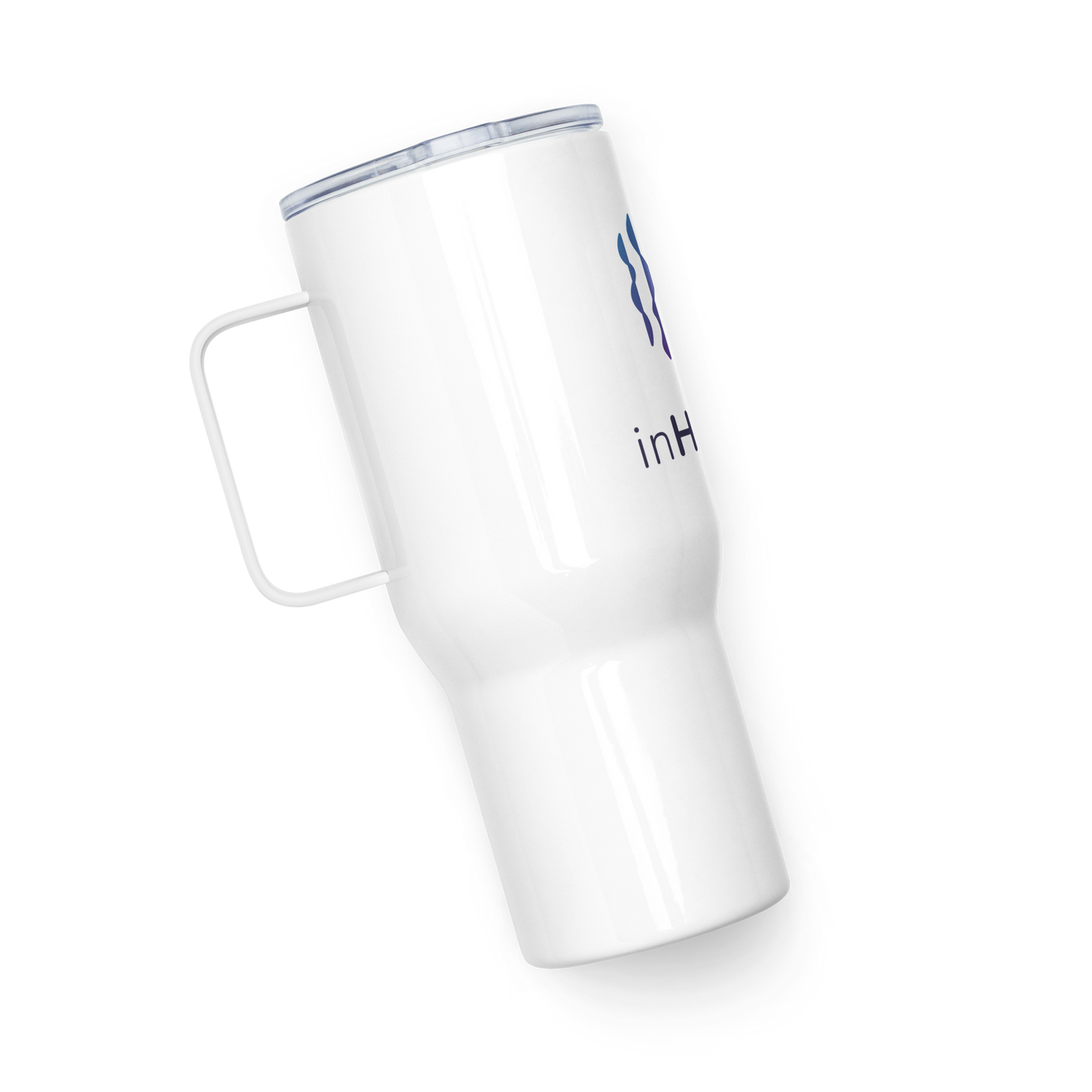 Travel mug with a handle