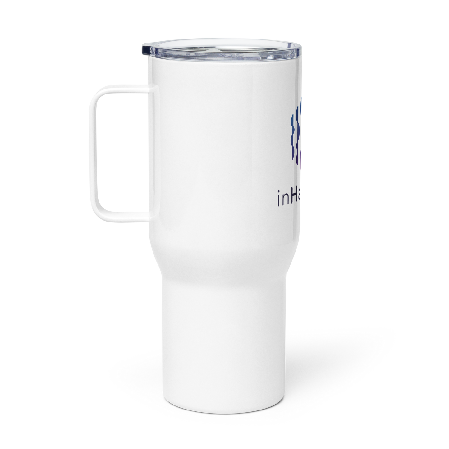 Travel mug with a handle