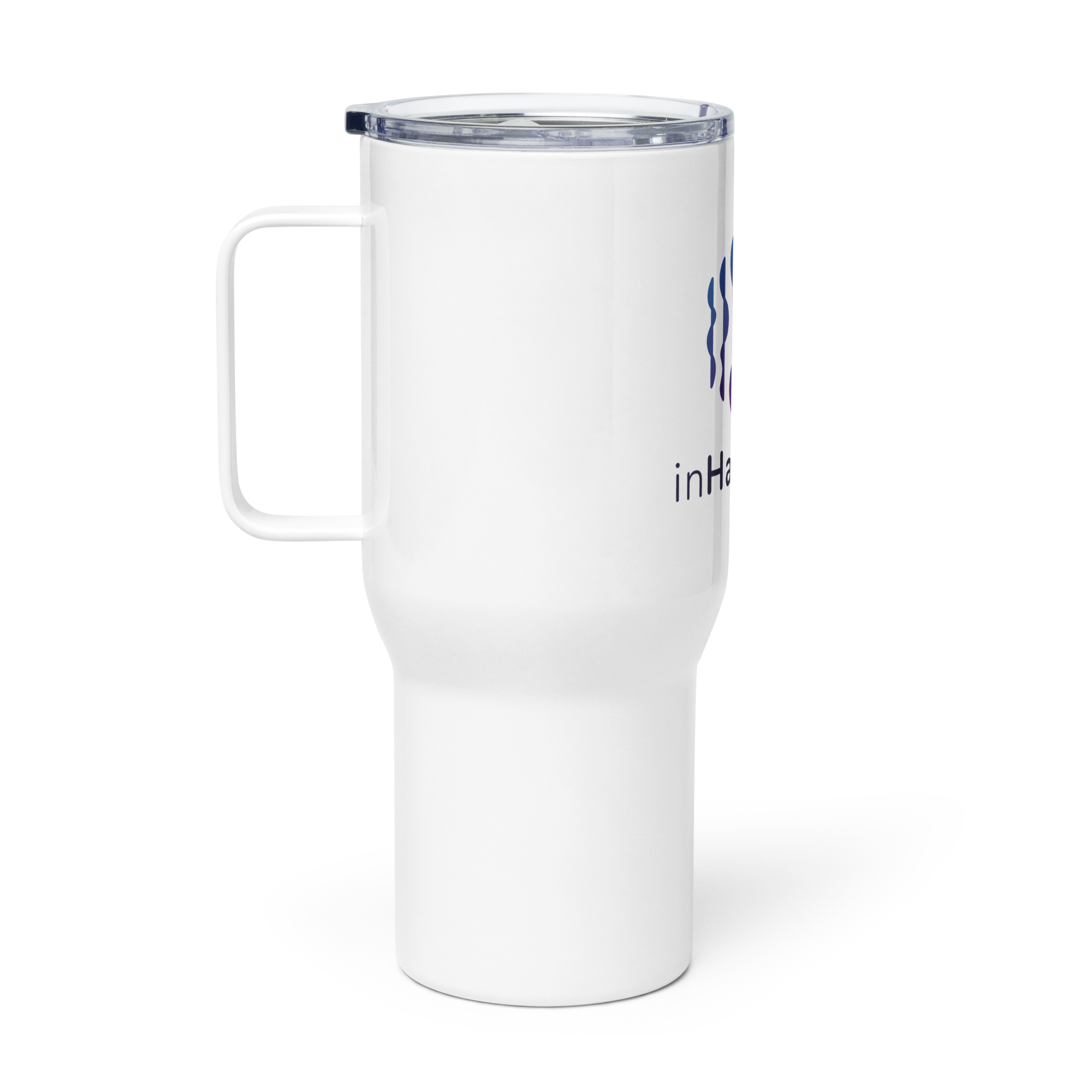 Travel mug with a handle