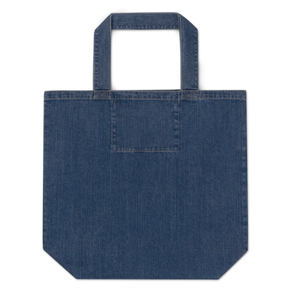 Organic denim tote bag