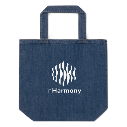 Organic denim tote bag